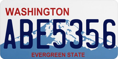 WA license plate ABE5356
