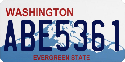 WA license plate ABE5361