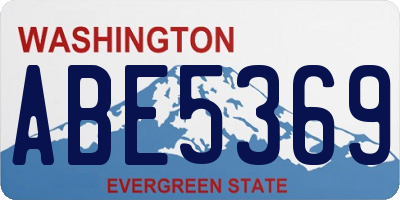 WA license plate ABE5369