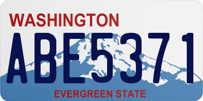 WA license plate ABE5371