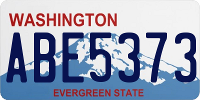 WA license plate ABE5373