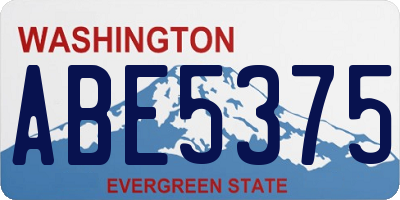 WA license plate ABE5375