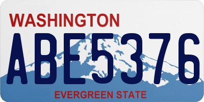 WA license plate ABE5376