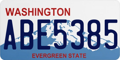 WA license plate ABE5385
