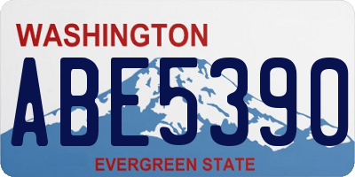 WA license plate ABE5390