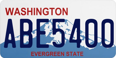 WA license plate ABE5400