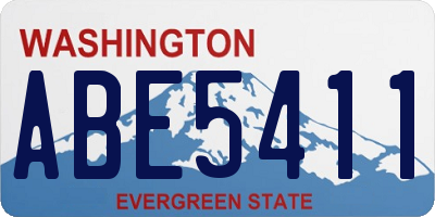 WA license plate ABE5411