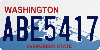WA license plate ABE5417
