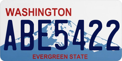 WA license plate ABE5422