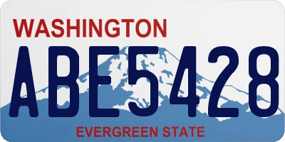 WA license plate ABE5428