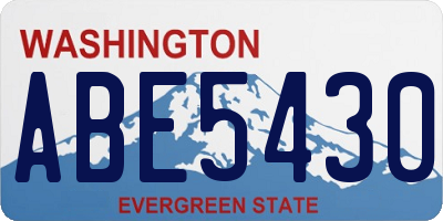 WA license plate ABE5430