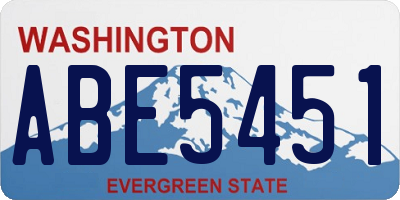 WA license plate ABE5451
