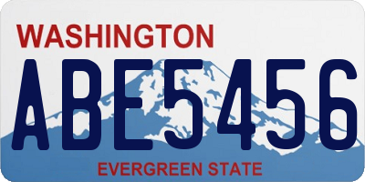 WA license plate ABE5456