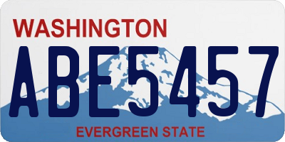 WA license plate ABE5457