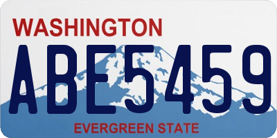 WA license plate ABE5459