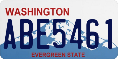 WA license plate ABE5461