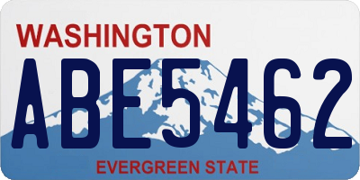 WA license plate ABE5462