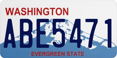 WA license plate ABE5471