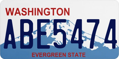 WA license plate ABE5474