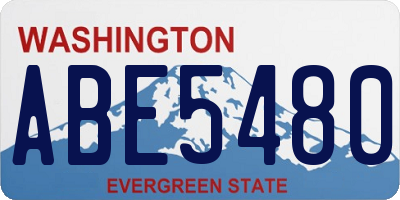 WA license plate ABE5480