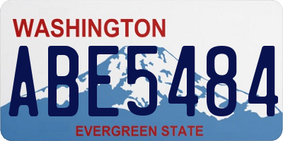 WA license plate ABE5484
