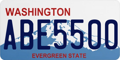 WA license plate ABE5500