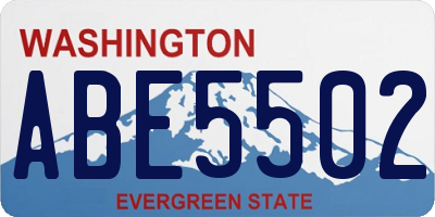 WA license plate ABE5502
