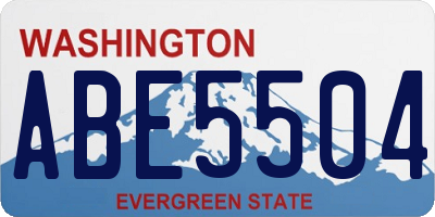 WA license plate ABE5504