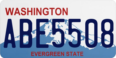 WA license plate ABE5508