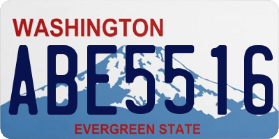 WA license plate ABE5516