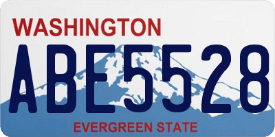 WA license plate ABE5528