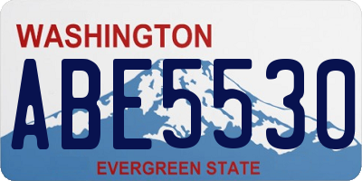 WA license plate ABE5530