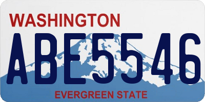 WA license plate ABE5546