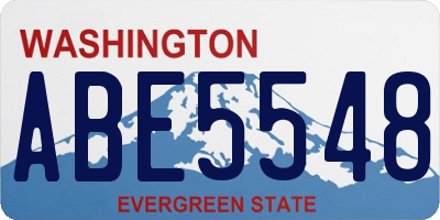 WA license plate ABE5548