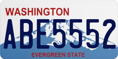 WA license plate ABE5552