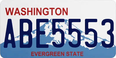 WA license plate ABE5553