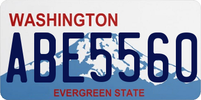 WA license plate ABE5560
