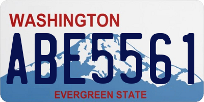 WA license plate ABE5561