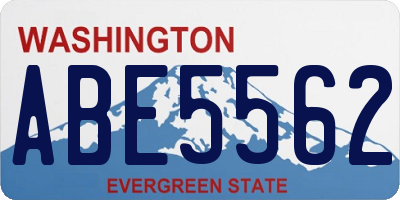 WA license plate ABE5562