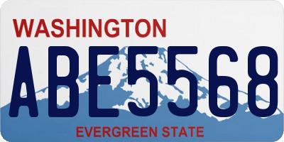 WA license plate ABE5568