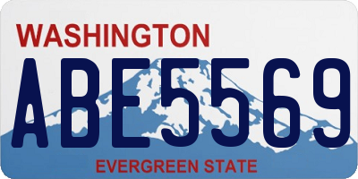 WA license plate ABE5569