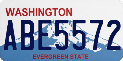 WA license plate ABE5572
