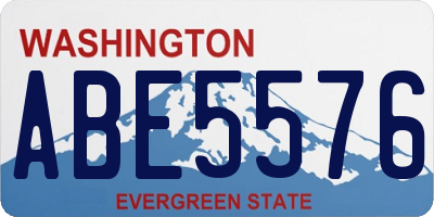 WA license plate ABE5576