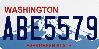 WA license plate ABE5579