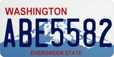WA license plate ABE5582