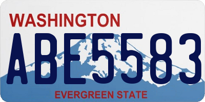 WA license plate ABE5583