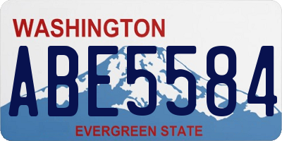 WA license plate ABE5584