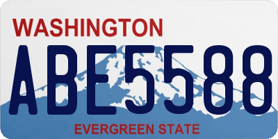 WA license plate ABE5588