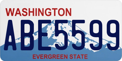 WA license plate ABE5599