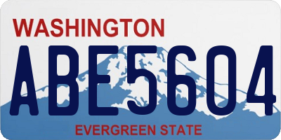 WA license plate ABE5604